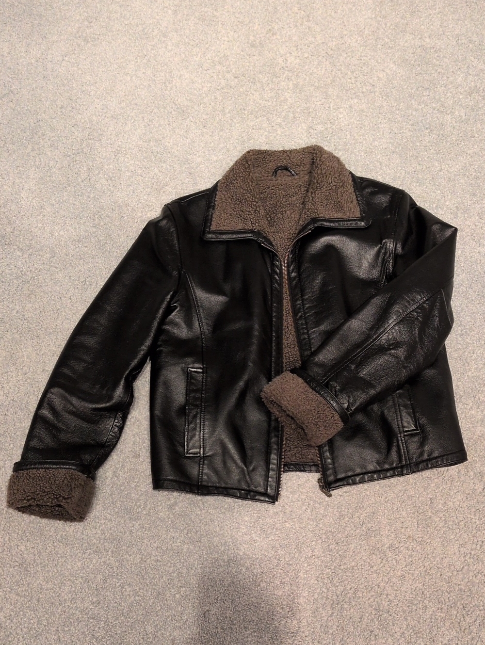 Chocolate Brown 🤎 Genuine Vintage Leather Jacket Size Medium